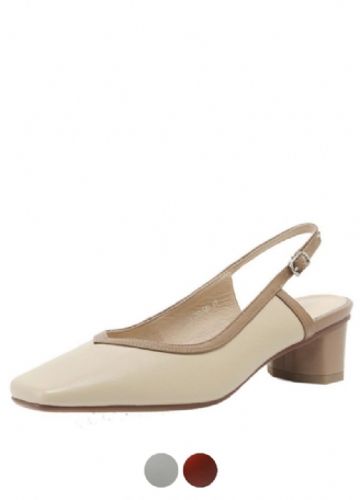 Emilia Dame Læder Square Toe Sandal