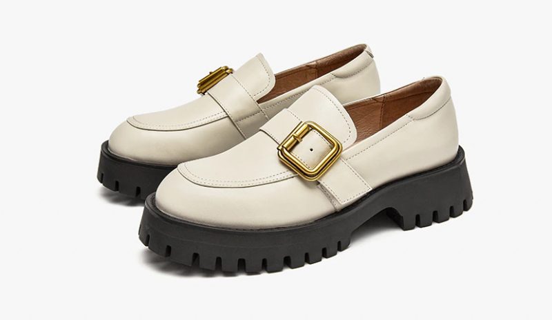 Esma Loafer I Læder Til Kvinder - Beige