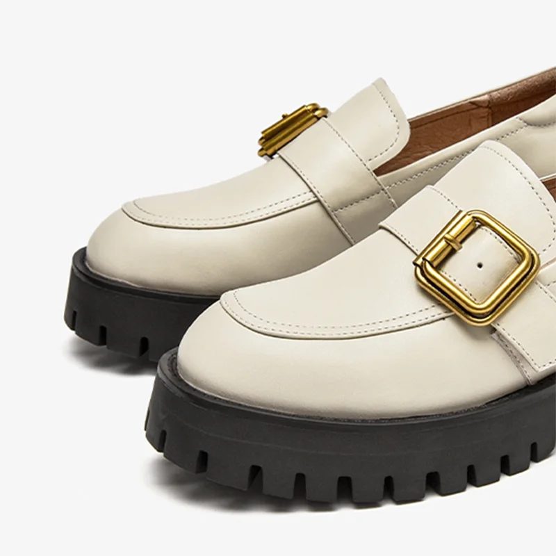 Esma Loafer I Læder Til Kvinder - Beige