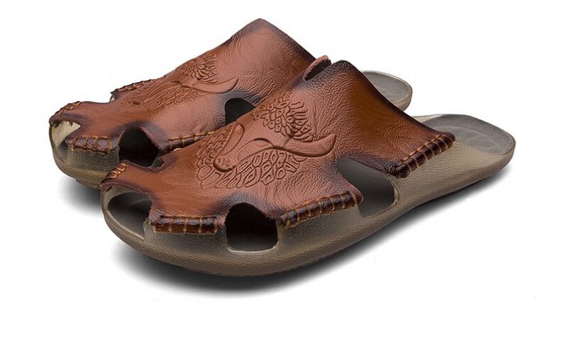 Ethan Mænds Afslappede Sandaler - Kaffe