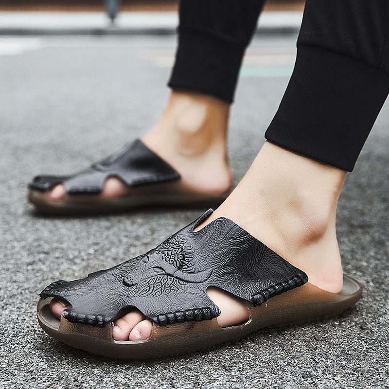 Ethan Mænds Afslappede Sandaler - Kaffe