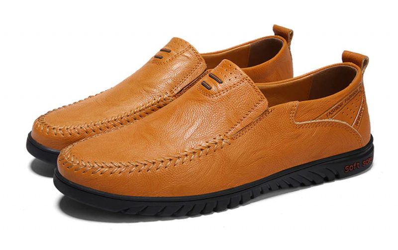 Euder Loafers Fritidssko Til Mænd - Orange