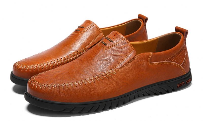 Euder Loafers Fritidssko Til Mænd - Orange