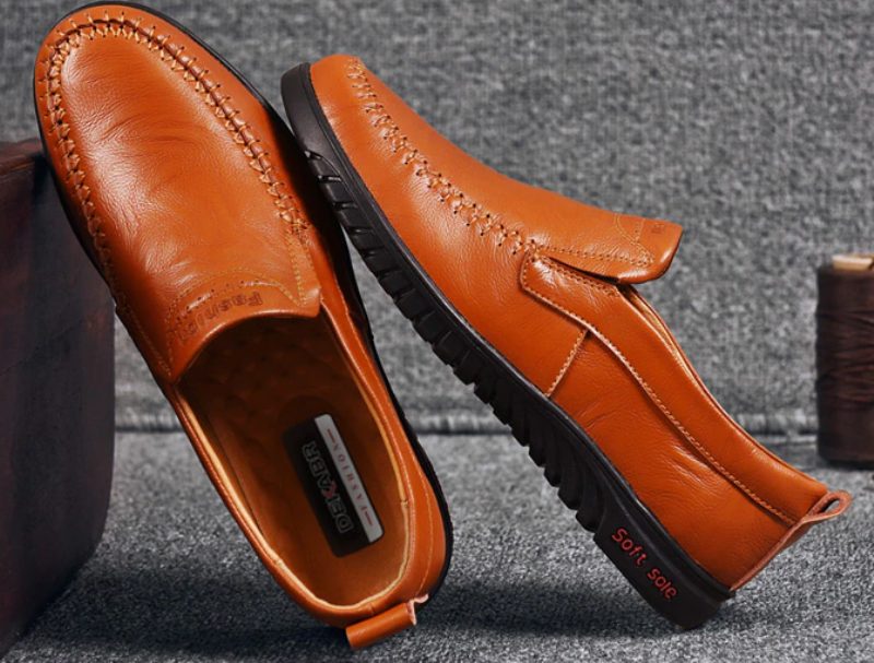 Euder Luksus Loafers Sko Til Mænd - Brun
