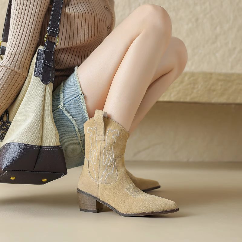 Eva Cowboystøvler Til Kvinder - Sort