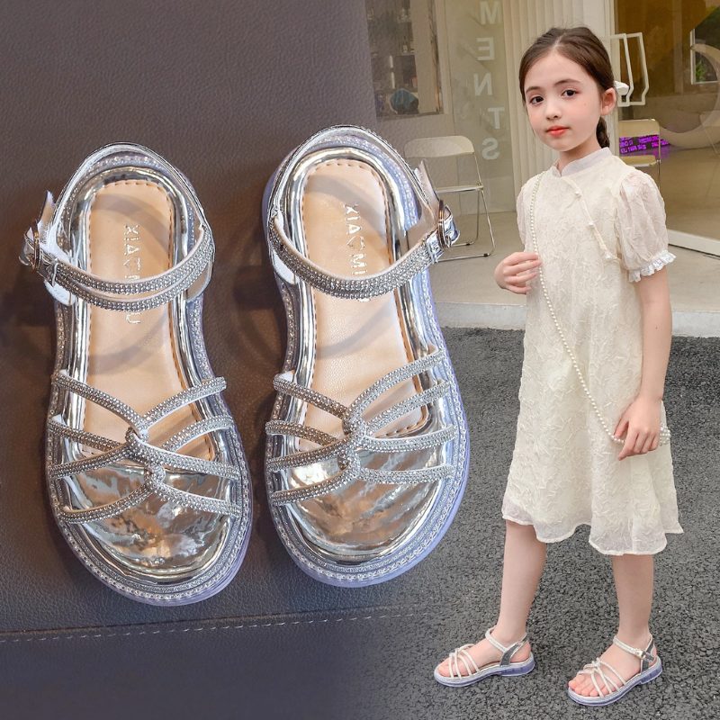 Evana Pigekjole Sandal - Sølv