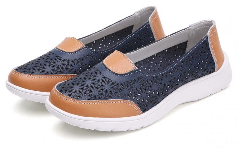 Evania Anti-slip Loafers Til Kvinder - Blå