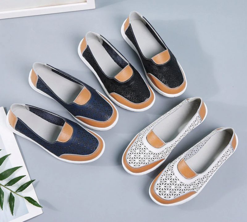 Evania Anti-slip Loafers Til Kvinder - Blå
