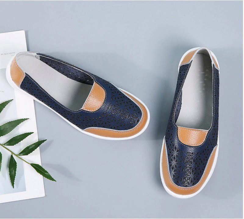 Evania Anti-slip Loafers Til Kvinder - Blå