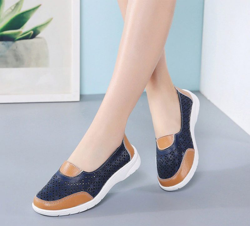 Evania Anti-slip Loafers Til Kvinder - Blå