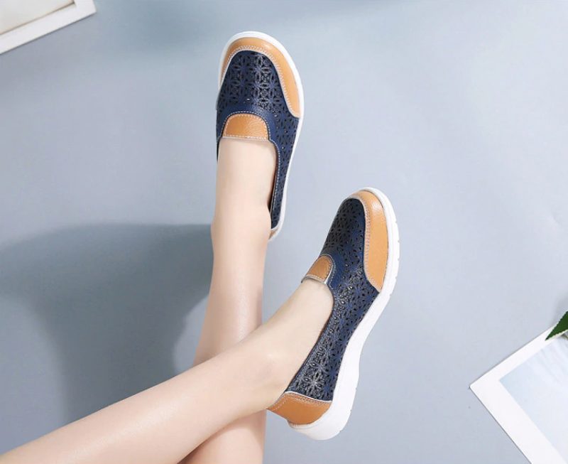 Evania Anti-slip Loafers Til Kvinder - Blå