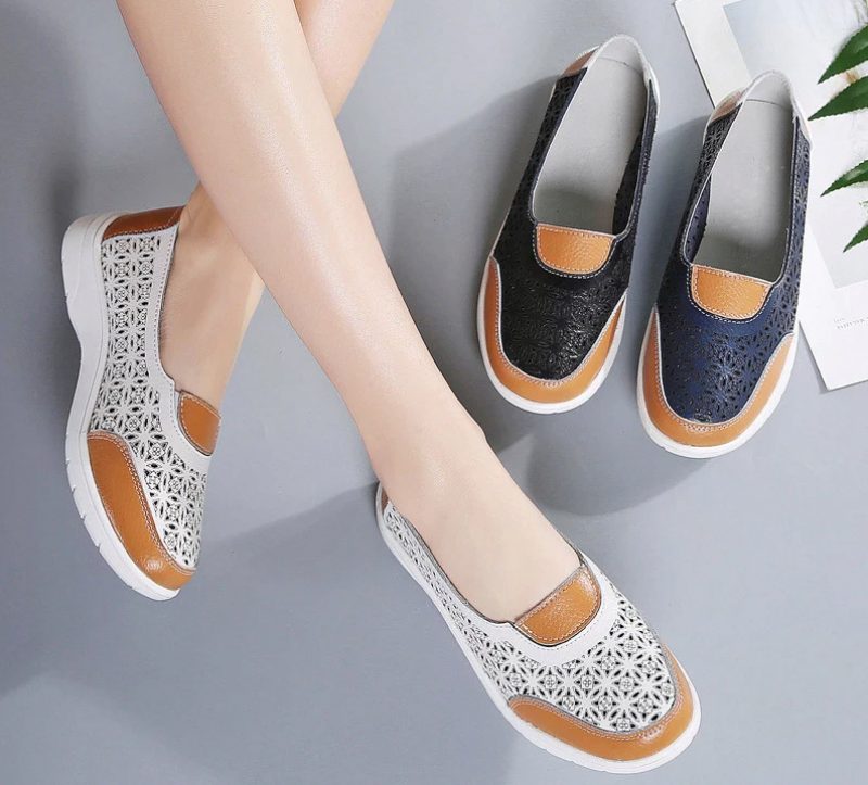 Evania Anti-slip Loafers Til Kvinder - Blå