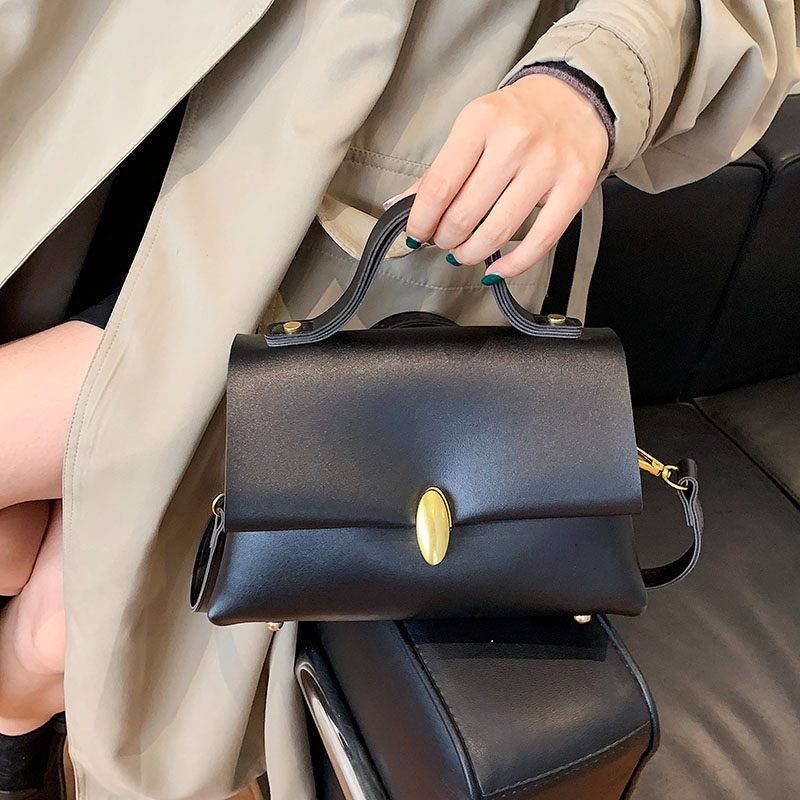 Fantasy Small Crossbody-håndtaske I Læder Til Kvinder - Sort