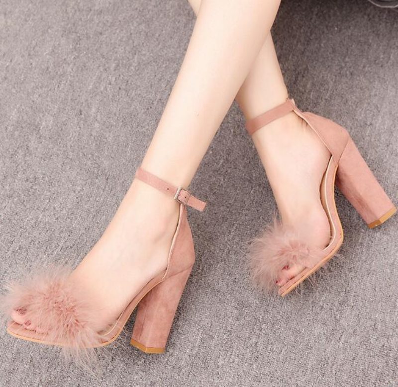 Faviana Sandal Med Hæl Til Kvinder - Pink