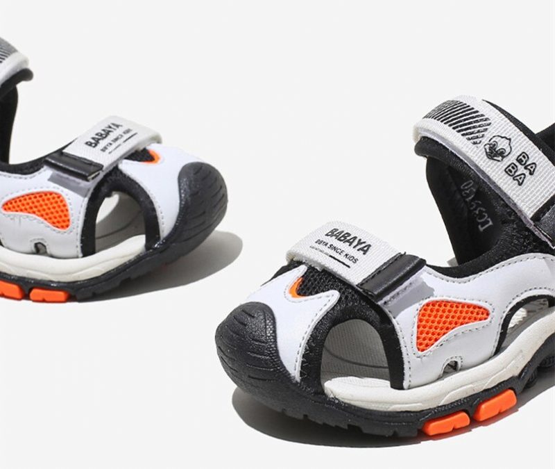 Feder Mode Sandal Til Drenge - Hvid