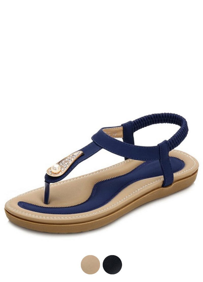 Fegali Flad Sandal Elastikbånd Til Kvinder