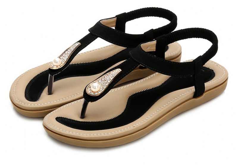 Fegali Flad Sandal Elastikbånd Til Kvinder - Blå