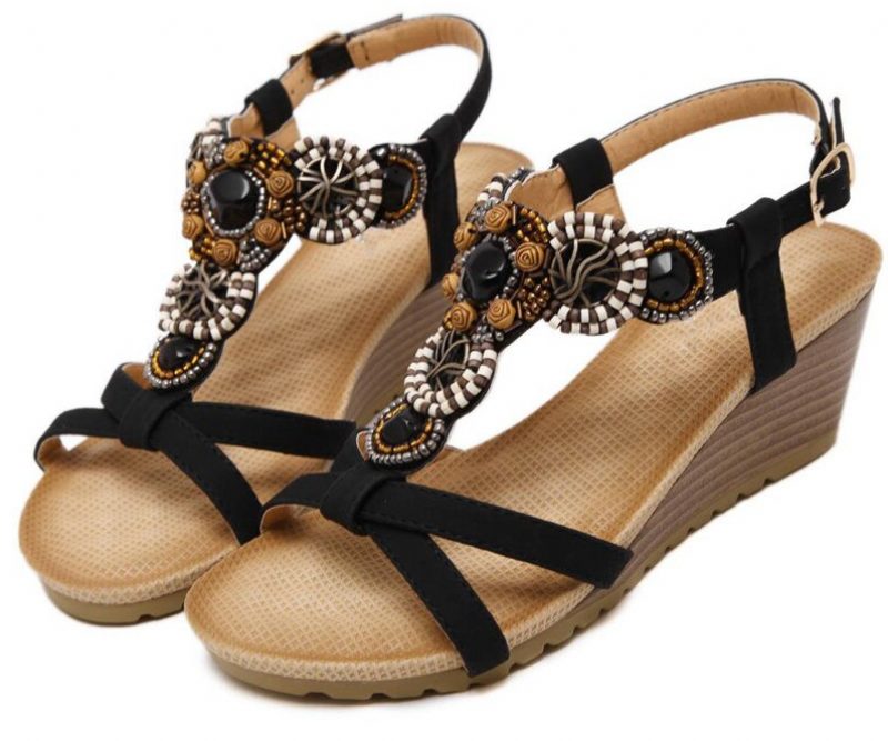 Felipa Sommer Wedge Sandal Til Kvinder - Beige