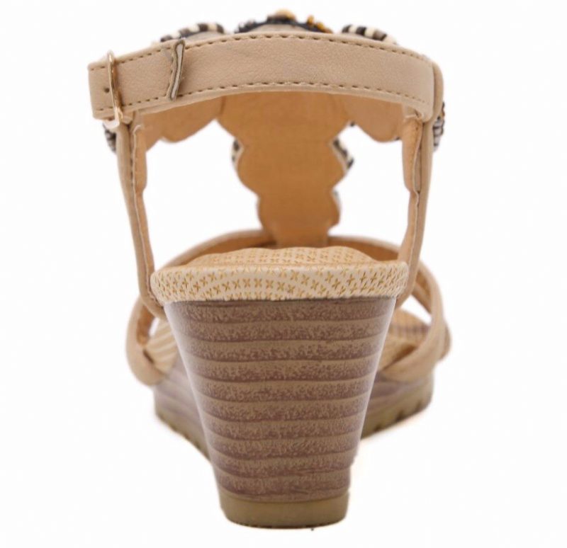 Felipa Sommer Wedge Sandal Til Kvinder - Beige