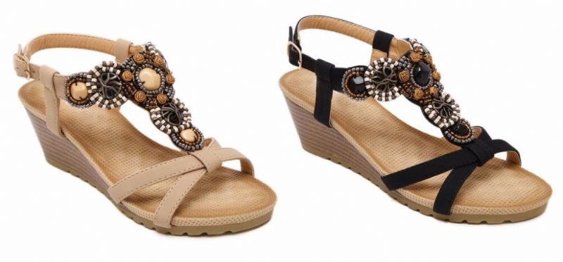 Felipa Sommer Wedge Sandal Til Kvinder - Beige