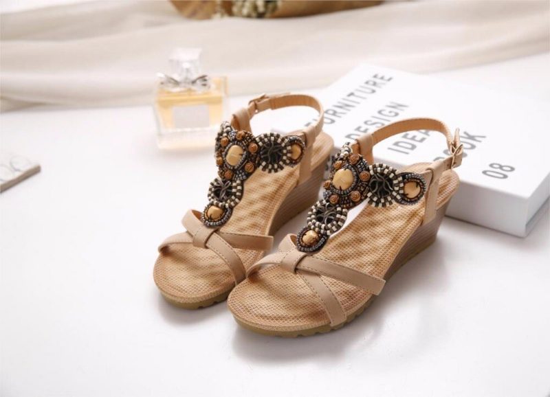 Felipa Sommer Wedge Sandal Til Kvinder - Beige