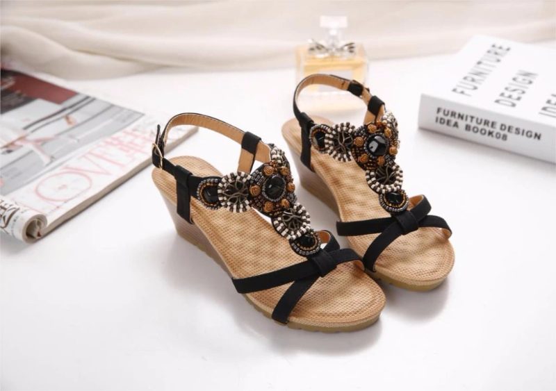 Felipa Sommer Wedge Sandal Til Kvinder - Beige