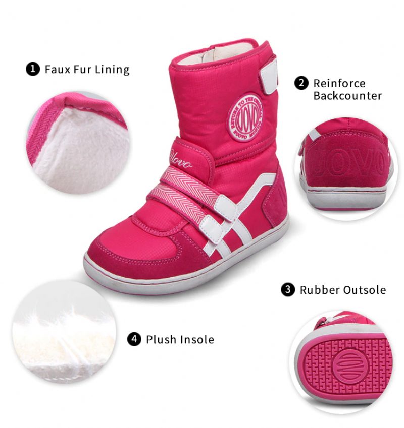 Fenti Unisex Snestøvle Til Børn - Pink Pels
