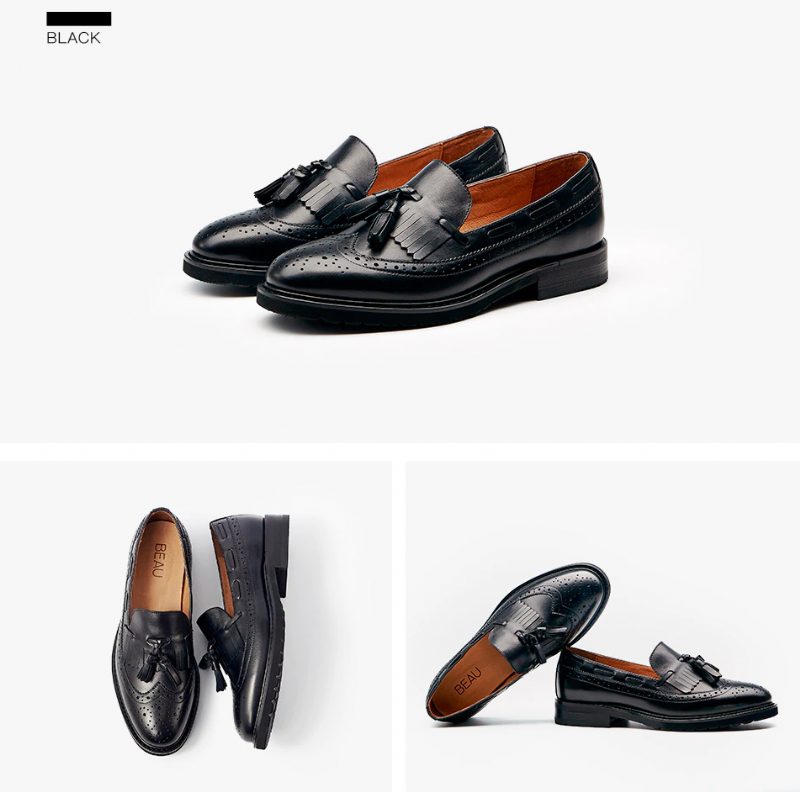 Filipo Dame Casual Læder Loafer Sorte Sko - Sort