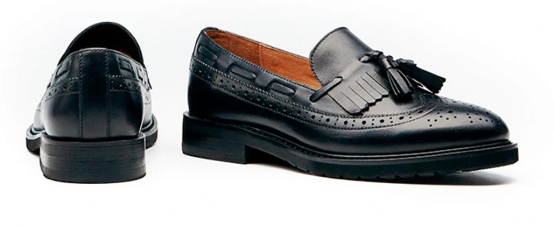 Filipo Dame Casual Læder Loafer Sorte Sko - Sort