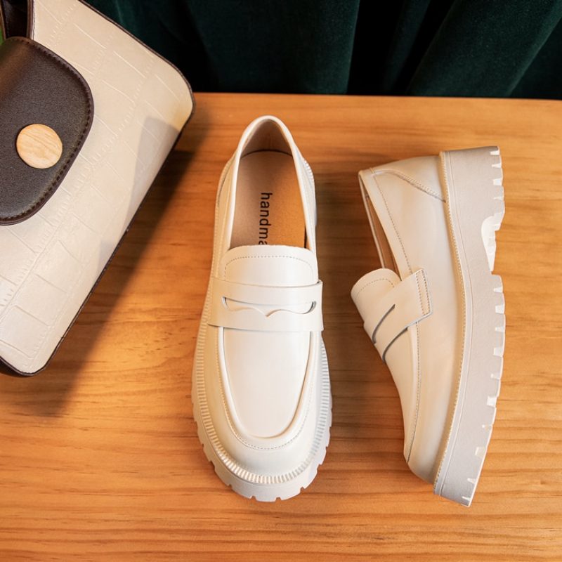 Flavia Dame Loafer Sko - Beige