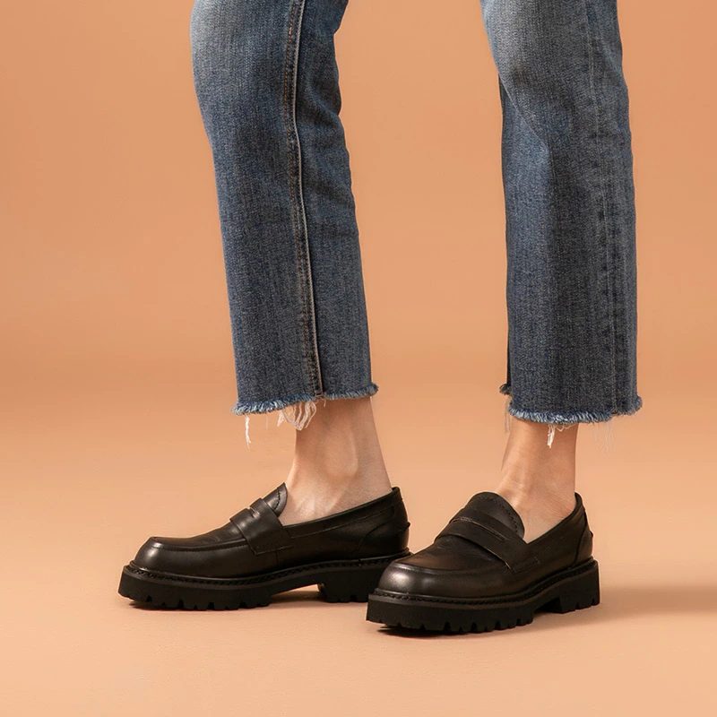 Fonsi Dame Platform Loafer - Sort