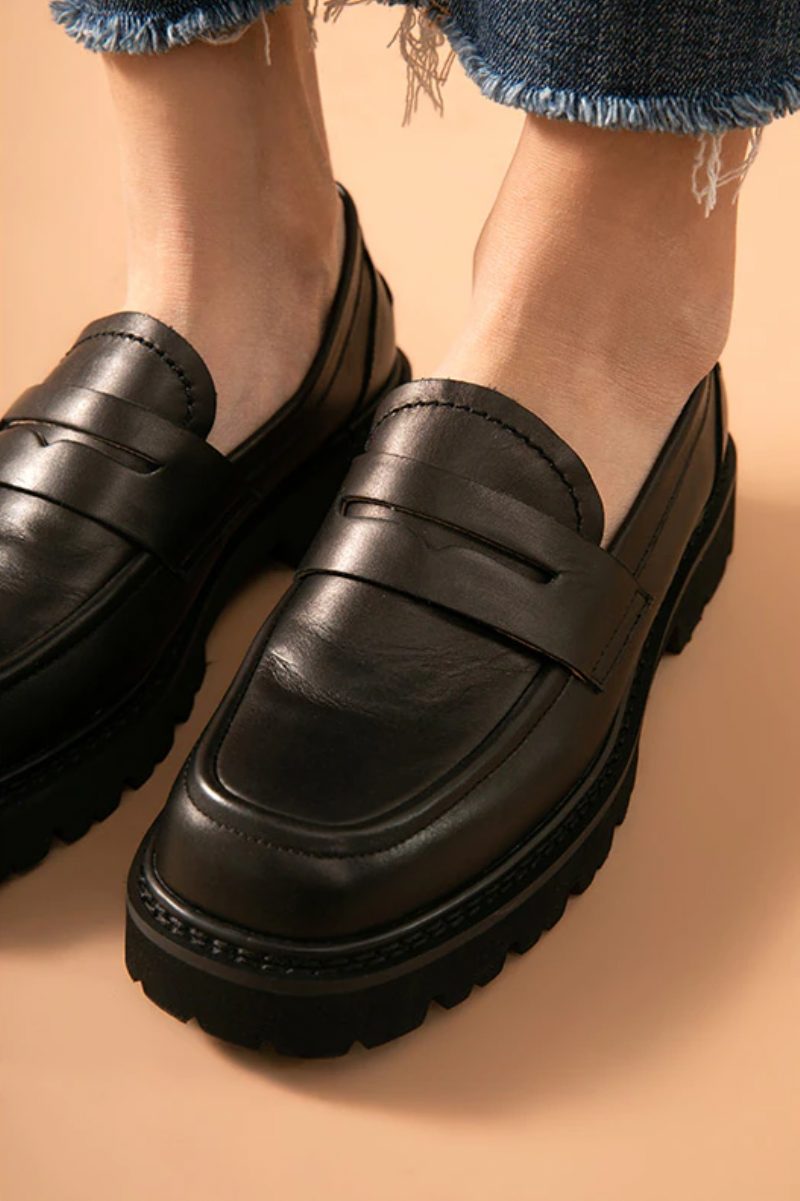 Fonsi Dame Platform Loafer - Sort