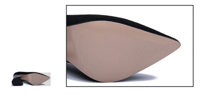 Freda Pumps - Sort ruskind