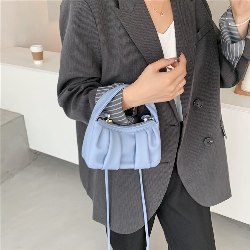 Frida Crossbody-håndtaske I Læder Til Kvinder - Blå