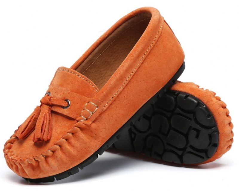 Galan Drenge Loafers Dress Sko - Orange