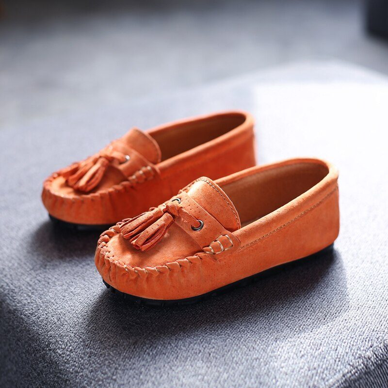 Galan Drenge Loafers Dress Sko - Orange