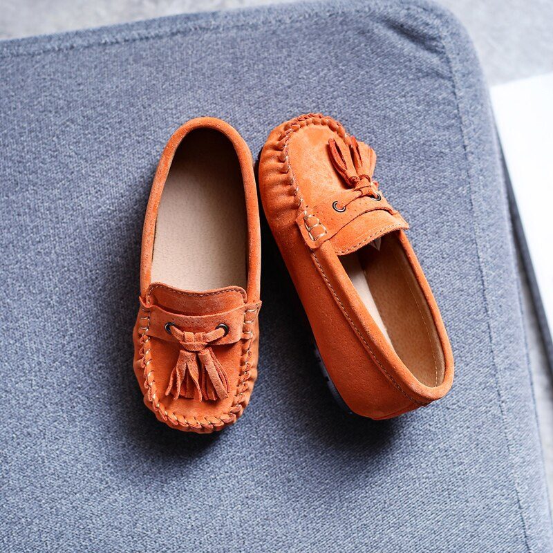 Galan Drenge Loafers Dress Sko - Orange