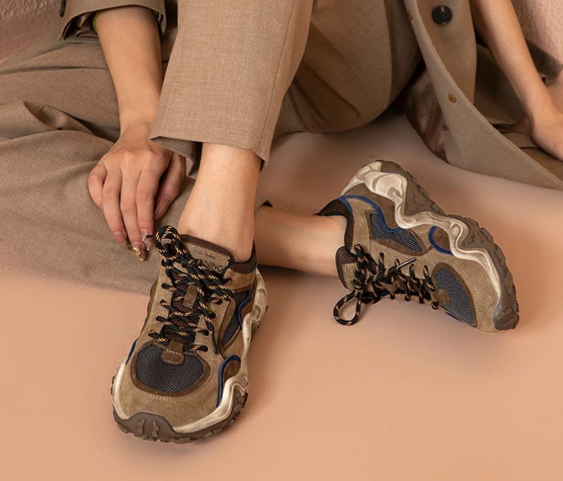 Garnier Platform Sneaker I Læder Til Kvinder - Kamel