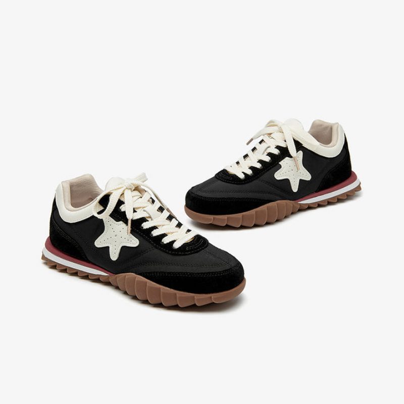 Gerda Sneaker Med Snøre Til Kvinder - Sort