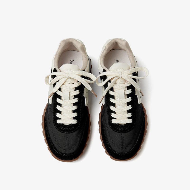 Gerda Sneaker Med Snøre Til Kvinder - Sort