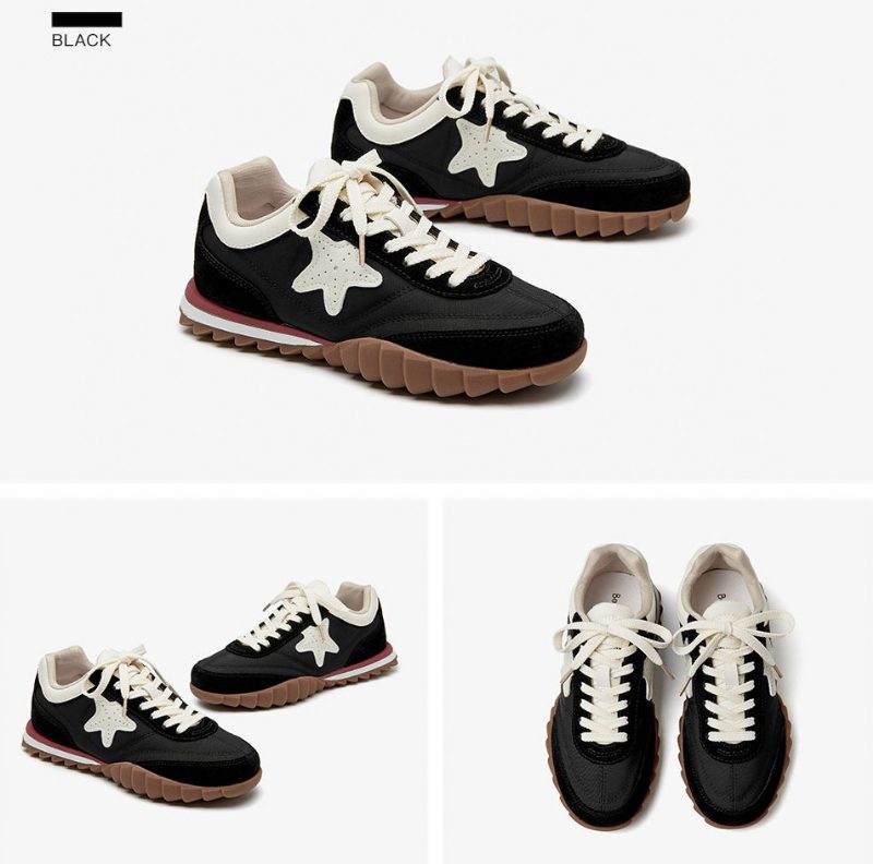 Gerda Sneaker Med Snøre Til Kvinder - Sort