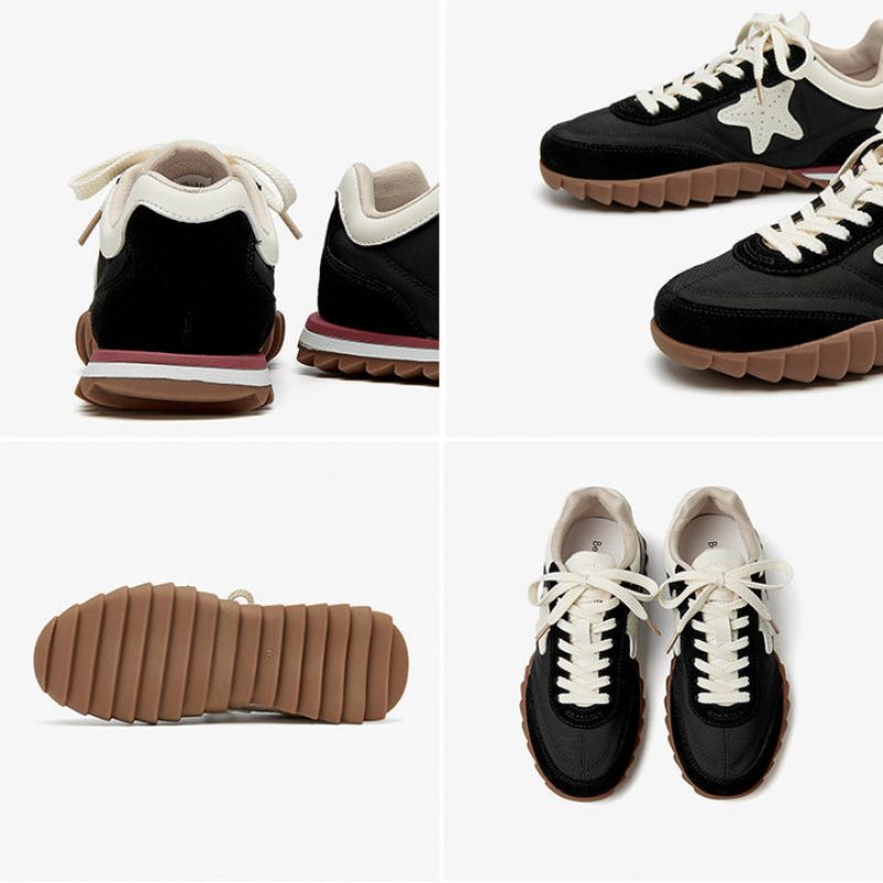 Gerda Sneaker Med Snøre Til Kvinder - Sort