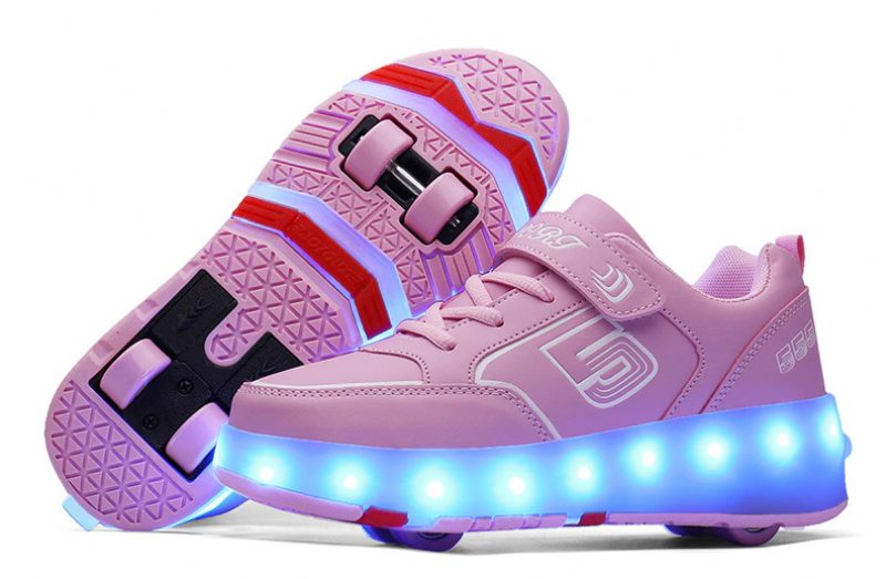 Gezzy Unisex Rullesneakers Til Børn - Pink