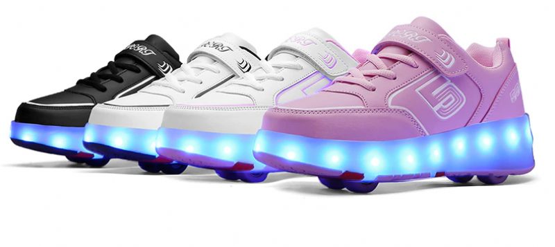 Gezzy Unisex Rullesneakers Til Børn - Pink