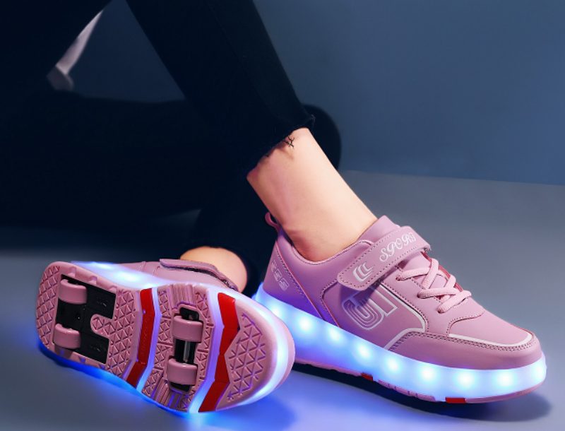Gezzy Unisex Rullesneakers Til Børn - Pink