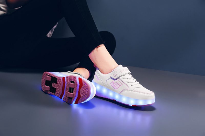 Gezzy Unisex Rullesneakers Til Børn - Pink