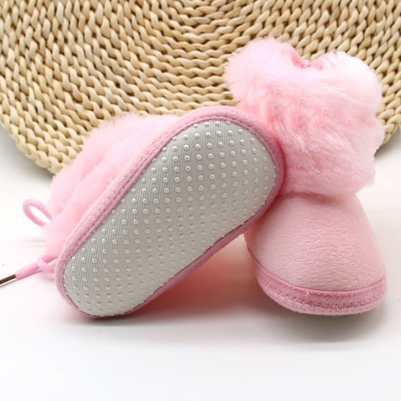Ginny Babypigers Snestøvle - Pink Pels