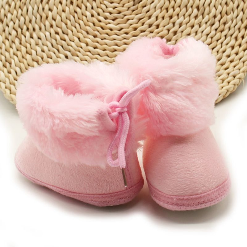 Ginny Babypigers Snestøvle - Pink Pels