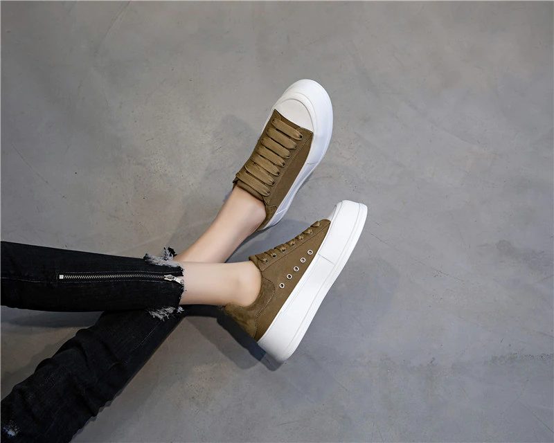 Giordano Sneaker Med Snørebånd Til Kvinder - Khaki
