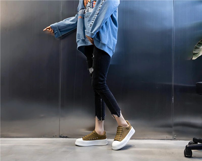 Giordano Sneaker Med Snørebånd Til Kvinder - Khaki